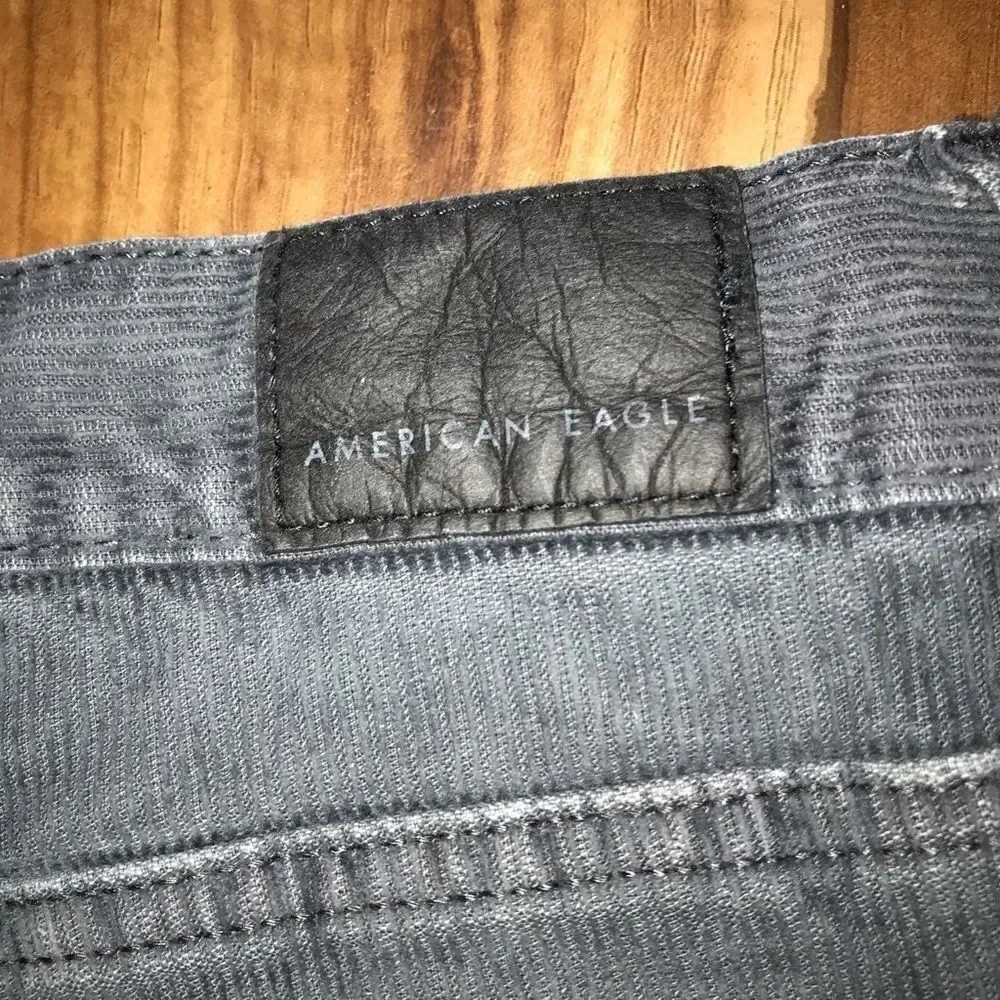 American Eagle Dark Grey Mom Jean